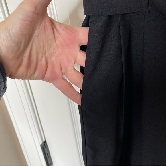 Madewell Black Pleated Paperbag Cropped Pants in Size 0 - Picture 9 of 12